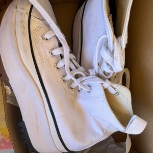 Converse White Canvas High-Tops